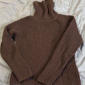 Cozy Brown Turtleneck Sweater